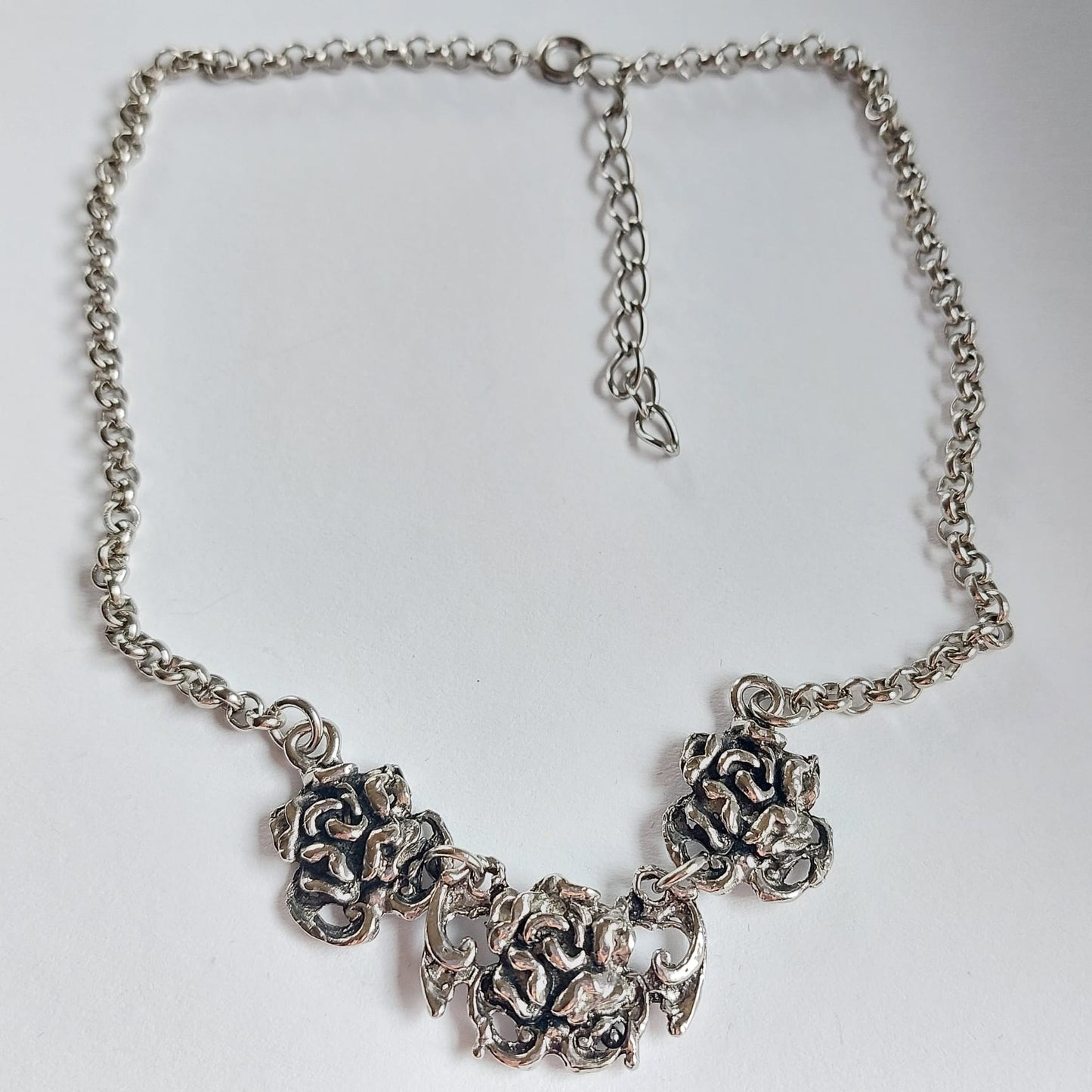 Vintage Viktorianische Rose-Trachten Collier 36cm