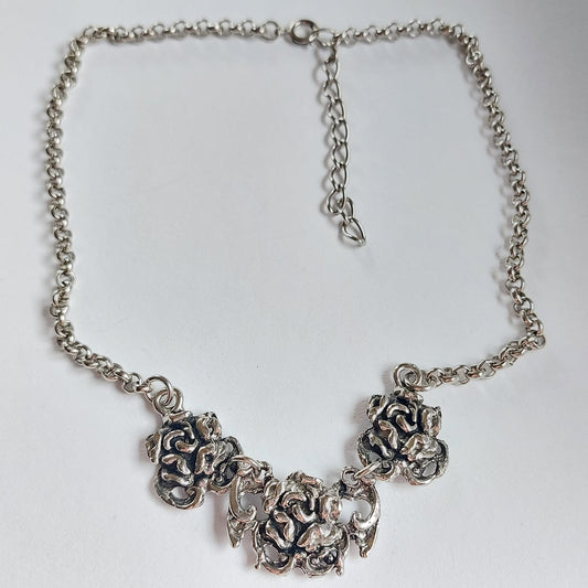 Vintage Viktorianische Rose-Trachten Collier 36cm