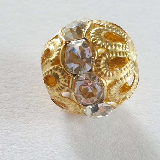 5127 Vintage Perle Zwischenteil Mit Swarovski Kristallen 17mm
