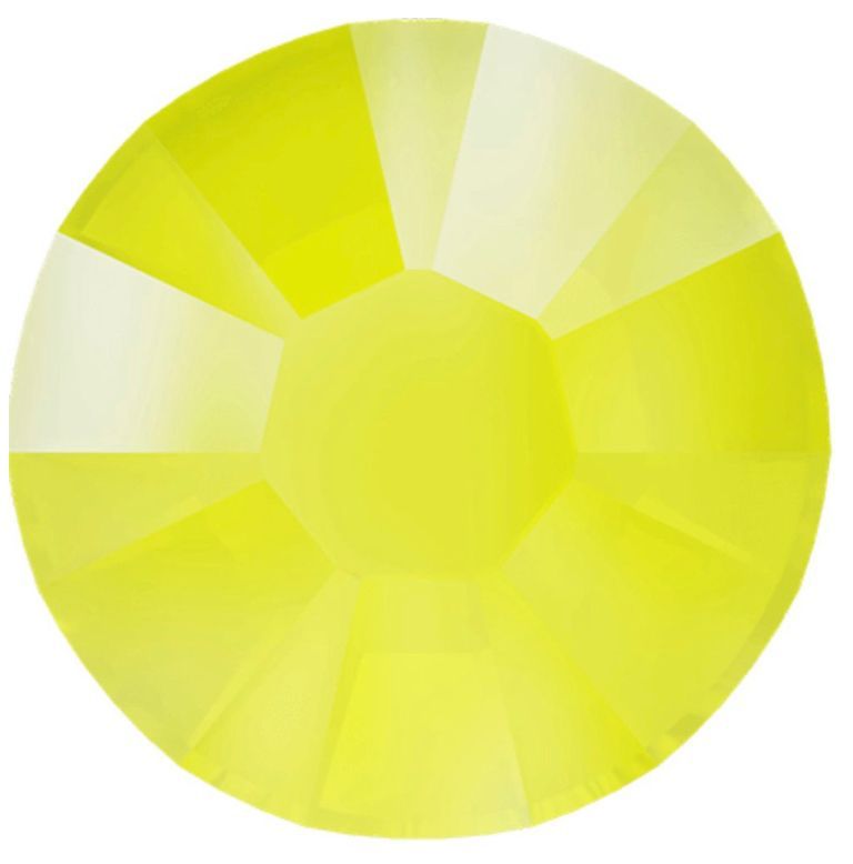 Swarovski® Nail Crystals Flat Rund Electric Yellow SS20