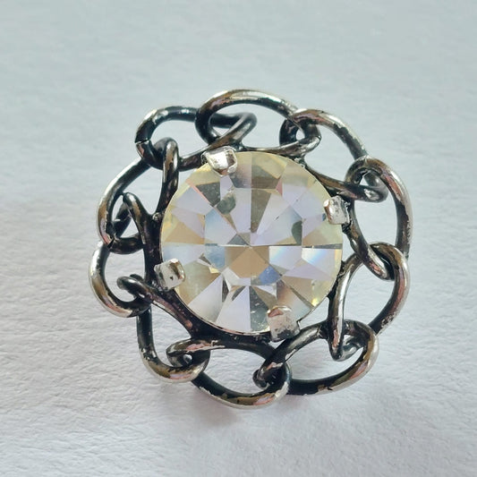 4215 Knopfe mit Swarovski Kristallen 19mm