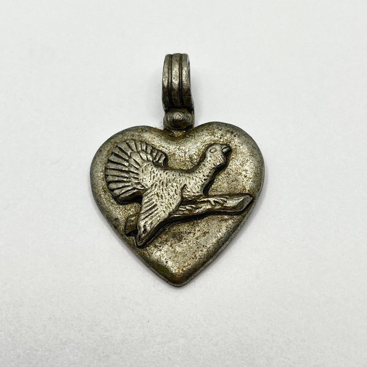 1146 Vintage Trachtenschmuck Kettenanhänger Auerhahn 52mm