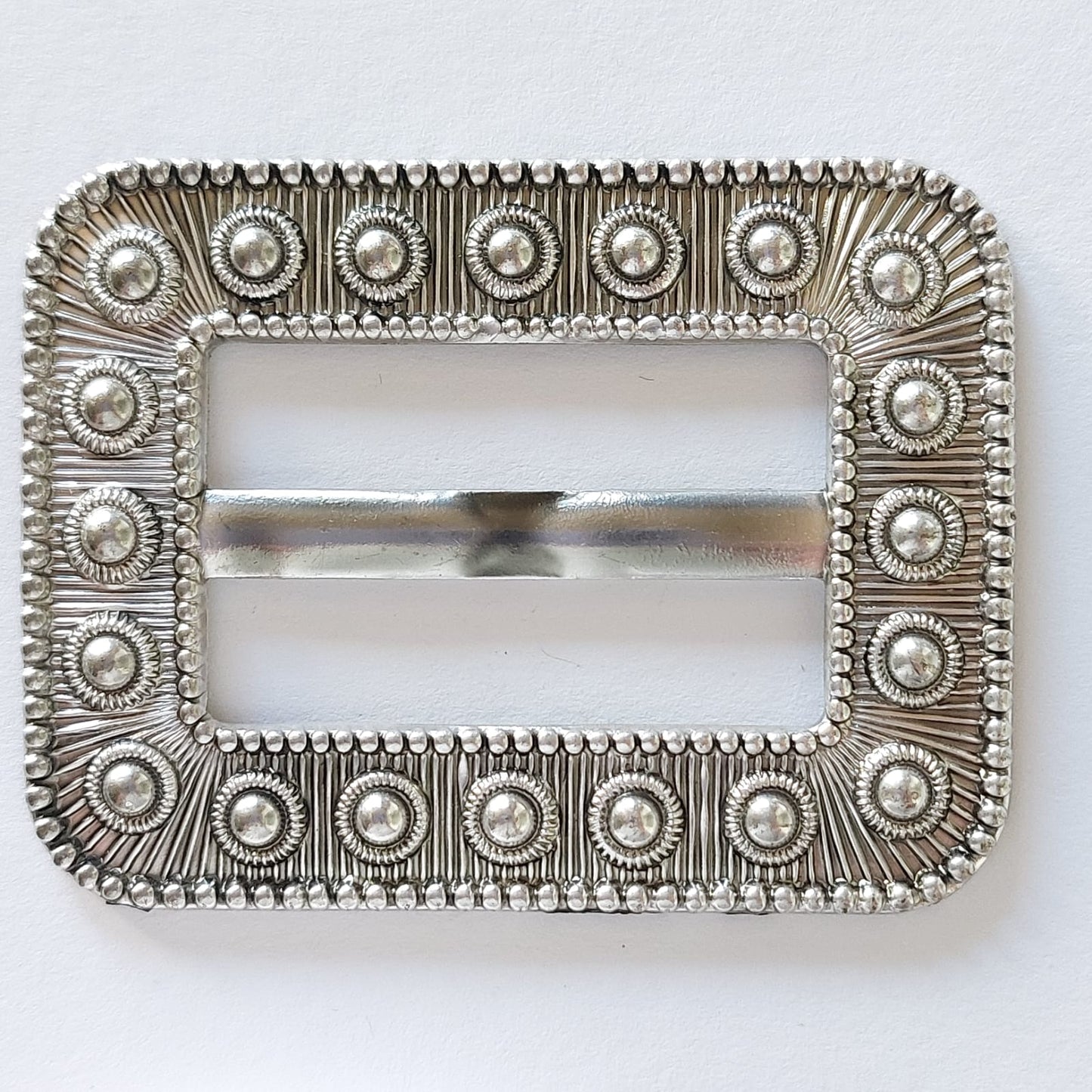 2064 Silberne Gürtelschnalle 55x40mm
