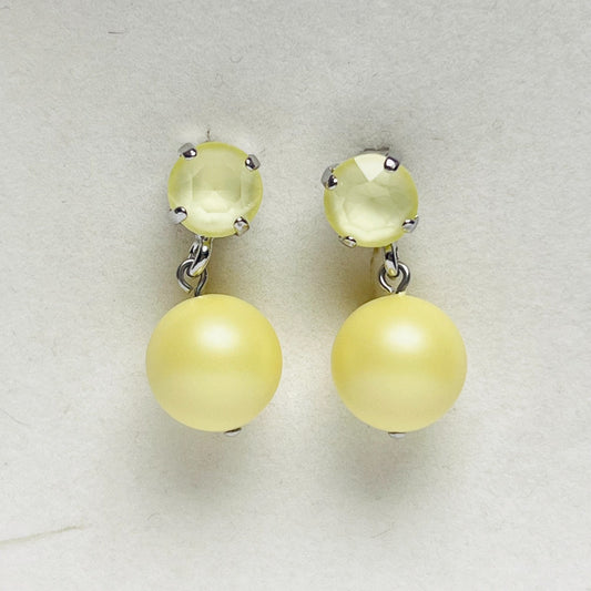 3956 Vintage Earring mit Swarovski Crystals 25mm