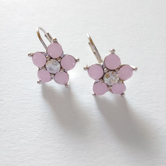 3350 Vintage-Ohrringe mit Swarovski Kristallen 20mm
