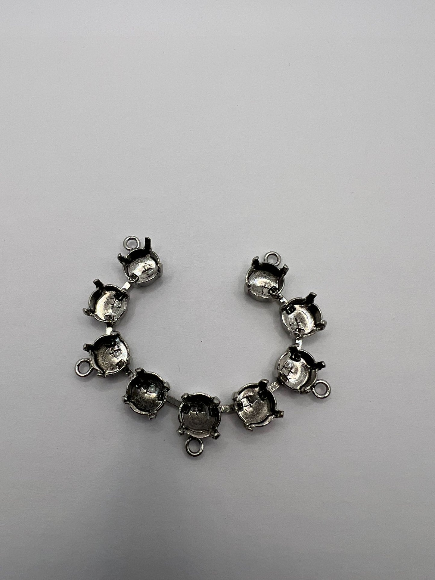 7085 Vintage leerer Armband  zum Befüllen mit Swarovski Kristallen 9cm