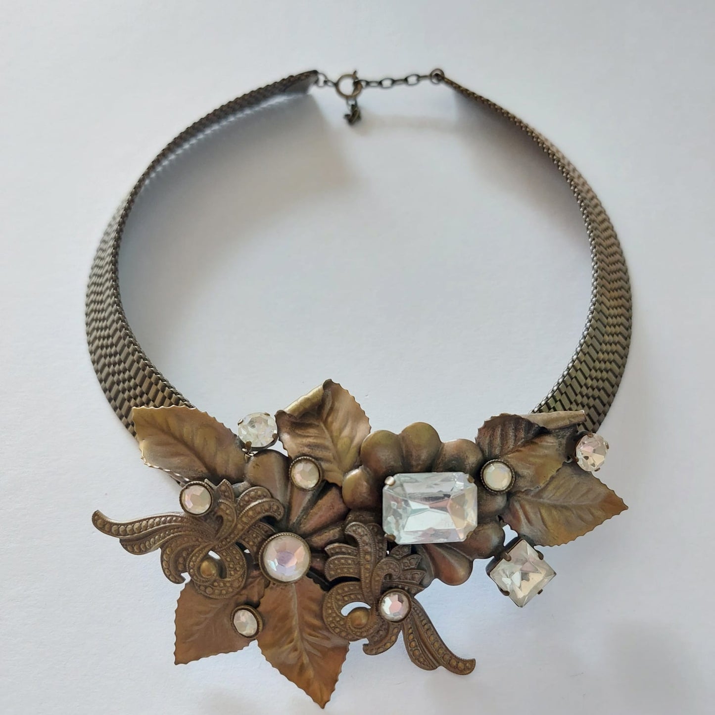 6040 Vintage Swarovski Kristallen Lätzchen Halsband 39cm