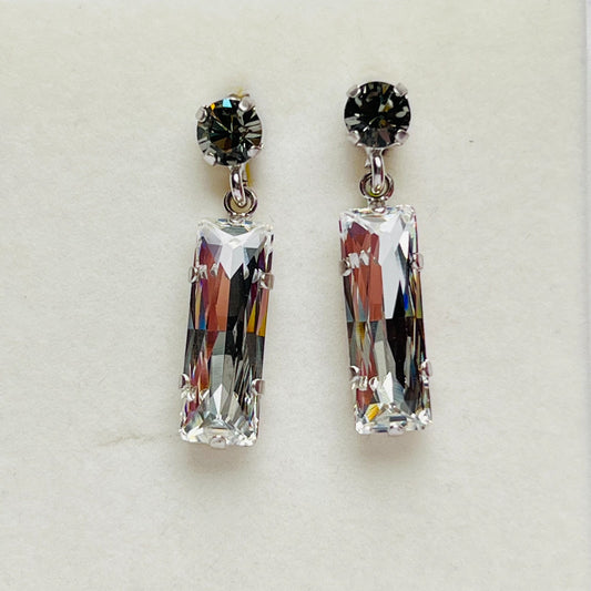 3969 Vintage Earring mit Swarovski Crystals 34mm