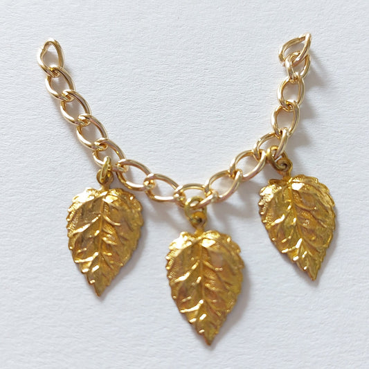 Vintage Blatt Trachten Schmuck 8cm