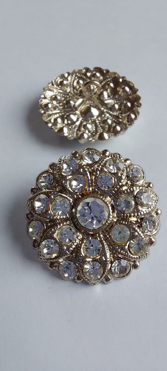 4017 Knöpfe mit Swarovski Kristallen 22mm