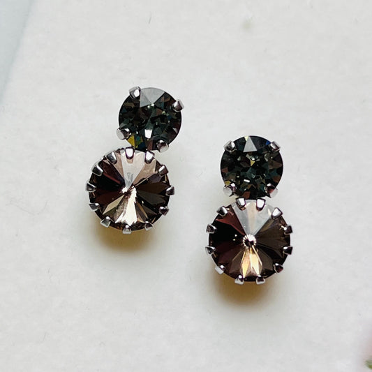 3952 Vintage Earring mit Swarovski Crystals 20mm