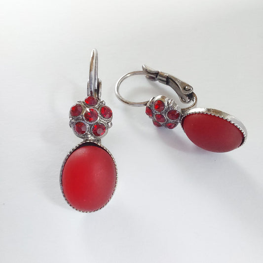 3275 Vintage-Ohrringe mit Swarovski Pearls 27mm