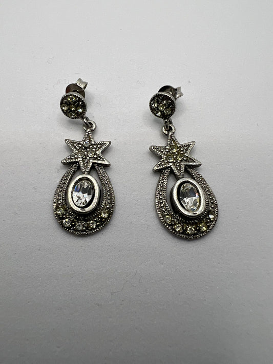 30446 Vintage Swarovski Kristallen Ohrhänger 30mm