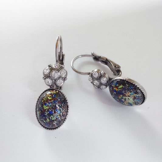3276 Vintage-Ohrringe mit Swarovski Pearls 27mm