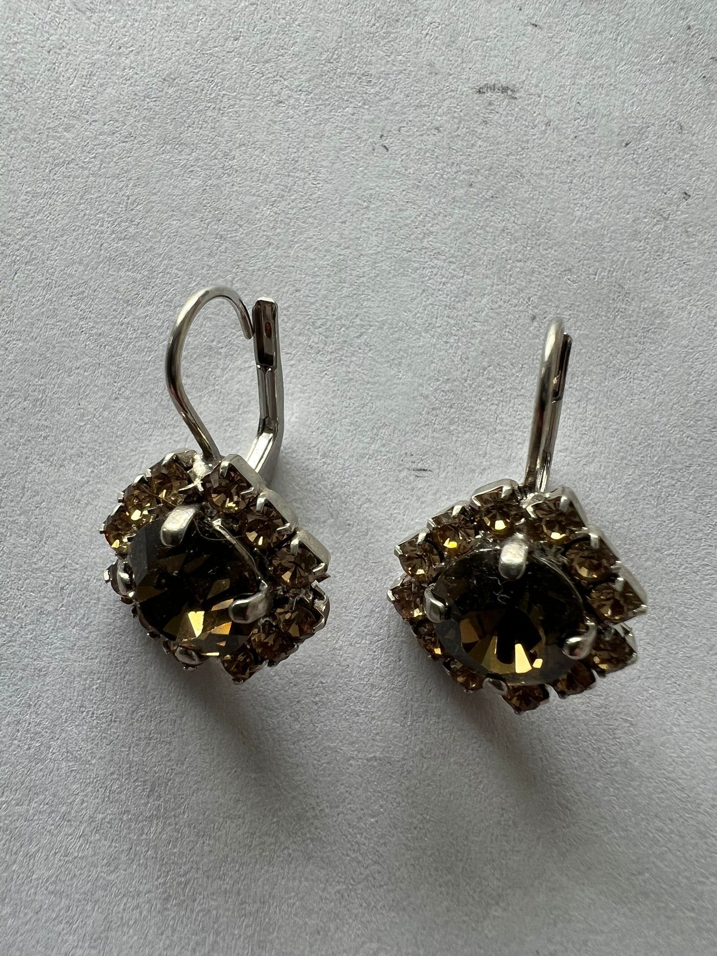 3127 Vintage Swarovski Kristallen Ohrhanger 12mm