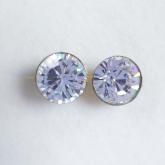 3661 Vintage Ohrringe mit Swarovski Kristallen 9mm