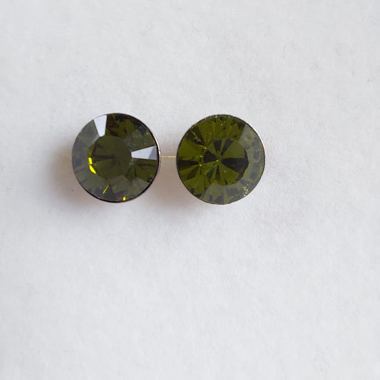 3656 Vintage Ohrringe mit Swarovski Kristallen 9mm