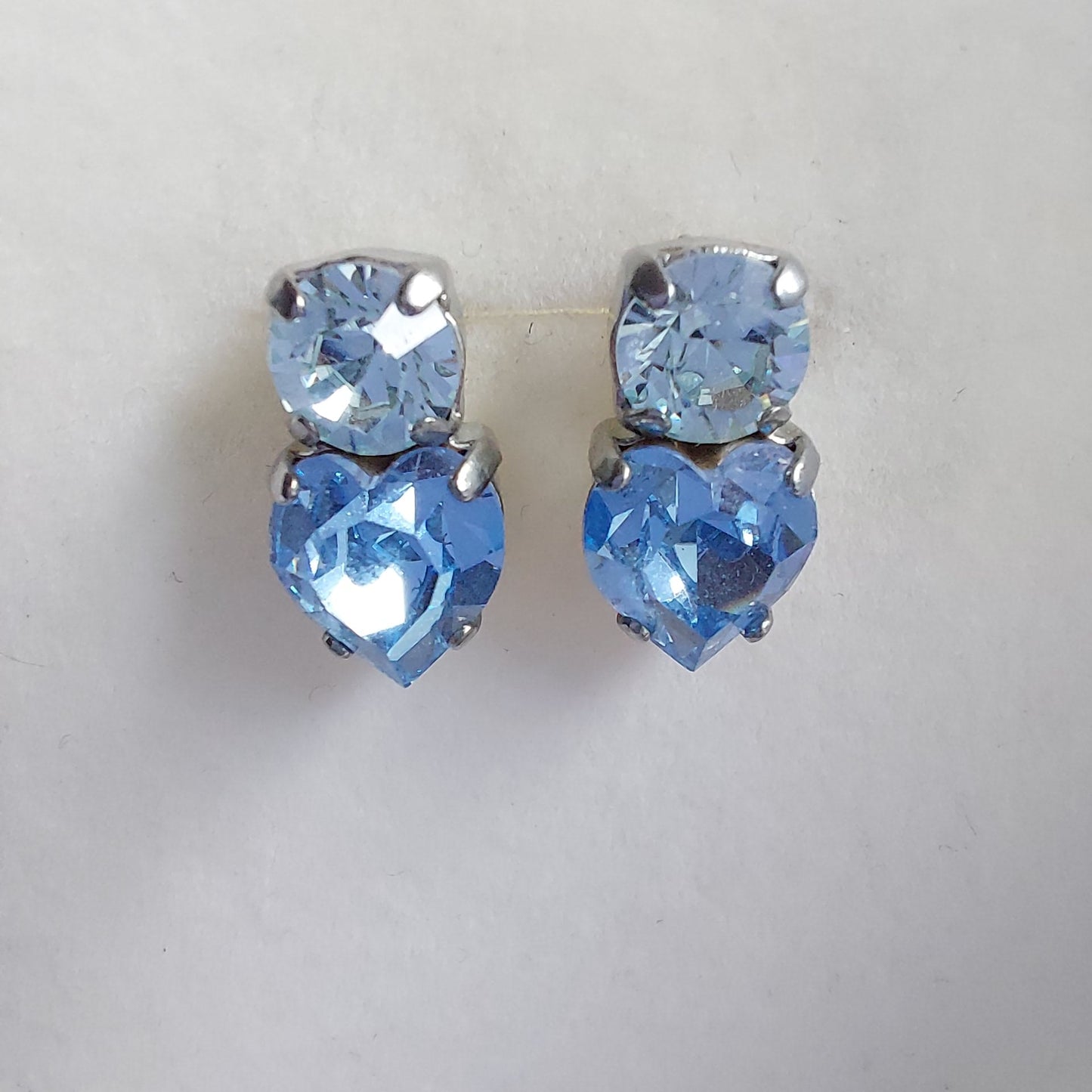 3463 Vintage-Ohrringe mit Swarovski Kristallen 15mm
