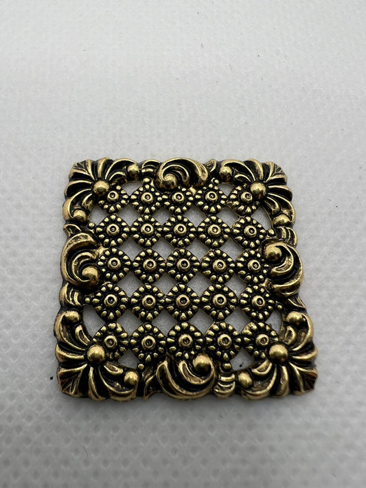 5853 Vintage Rhodium Filigren Schmuckzubehör 28mm