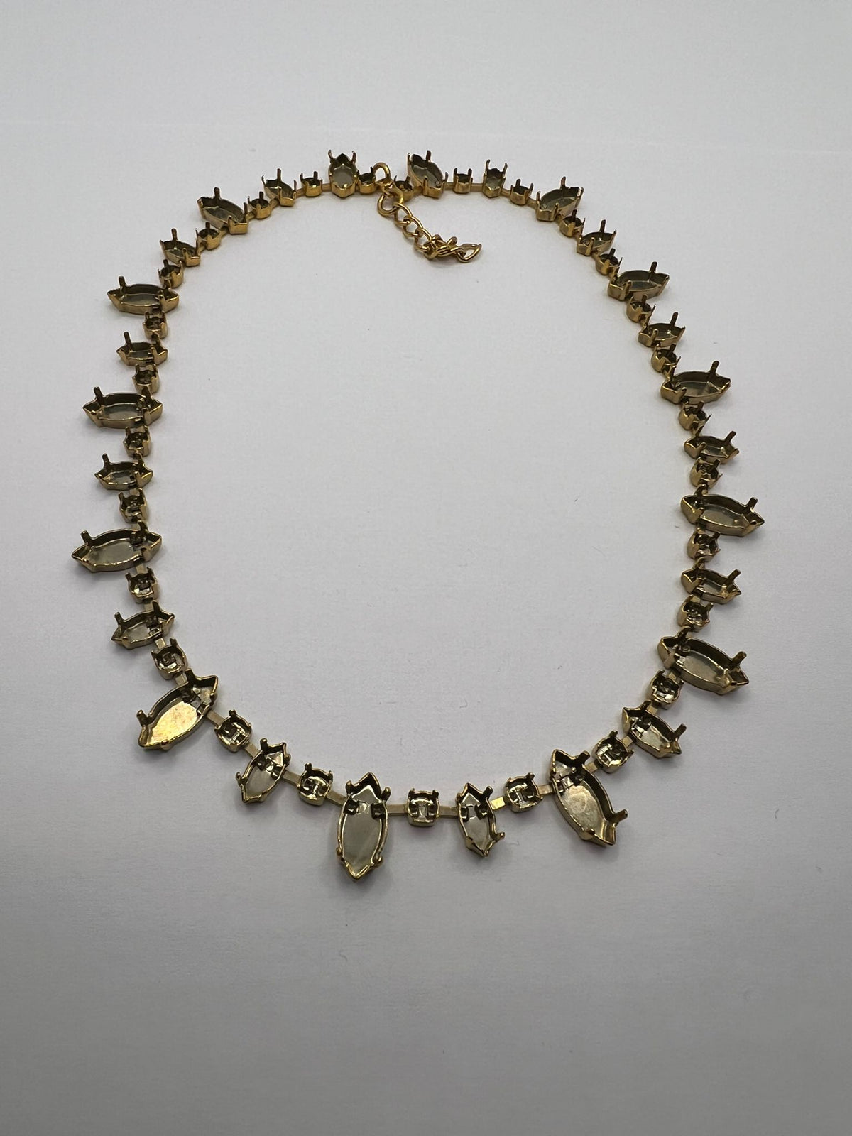 6387 Vintage Leerer DIY Collier zum Befüllen mit Swarovski Kristallen 39cm