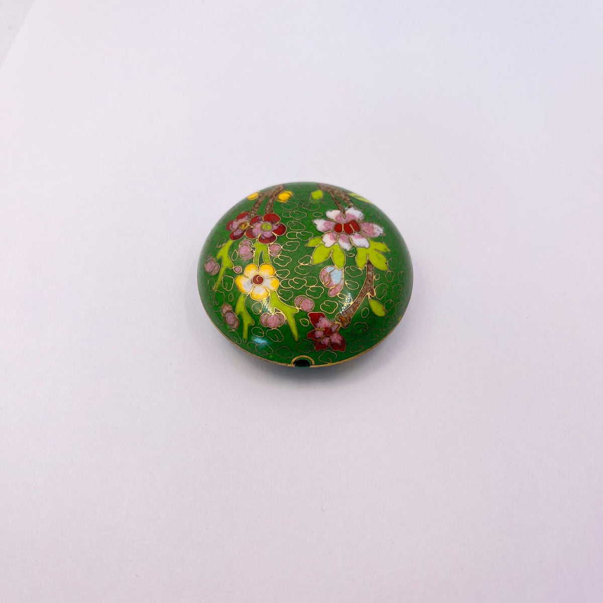 5895 Vintage Cloisonné Emaille Perle 49mm