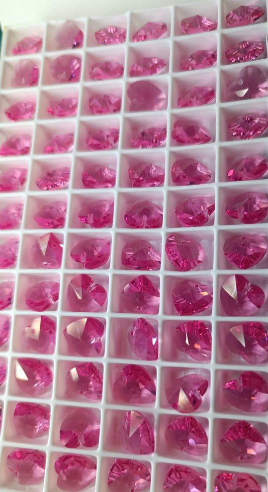 Swarovski® Anhänger Xilion Heart Rose 10.3x10mm