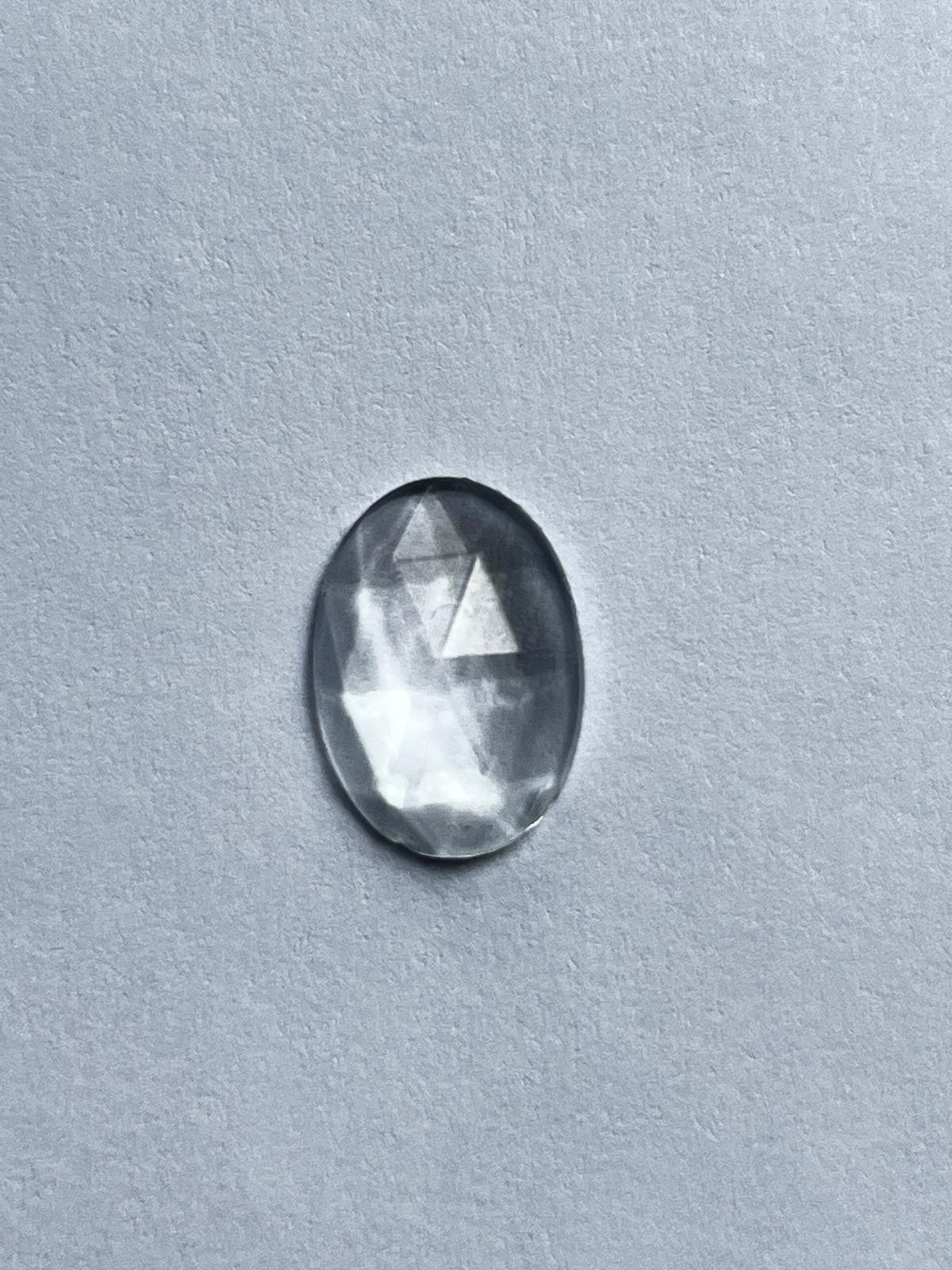 5800 Vintage Kunststoff Crystal Cut Oval Cabochon 15mm