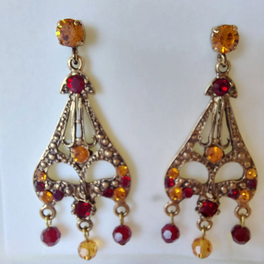 3744 Vintage Earring mit Swarovski Crystals