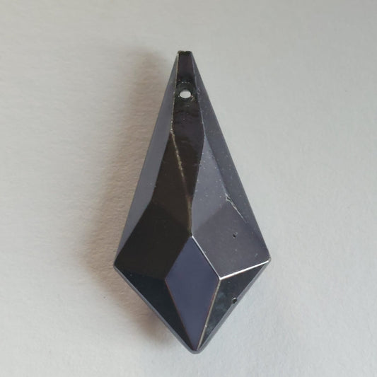 5505 Vintage Jet Hematite Hex Drop Anhänger 26mm