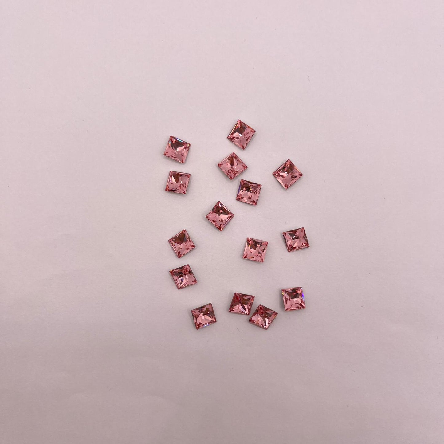 Swarovski® Fancy Princess Square Light Rose 8mm