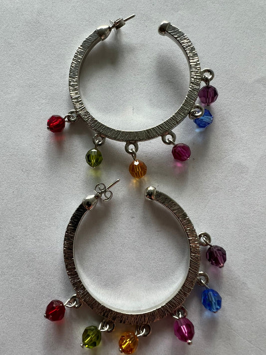 3120 Vintage Swarovski Kristallen Creolen Ohrringe 40mm