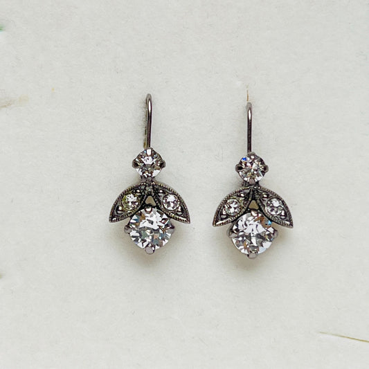 3939 Vintage Earring mit Swarovski Crystals 25mm