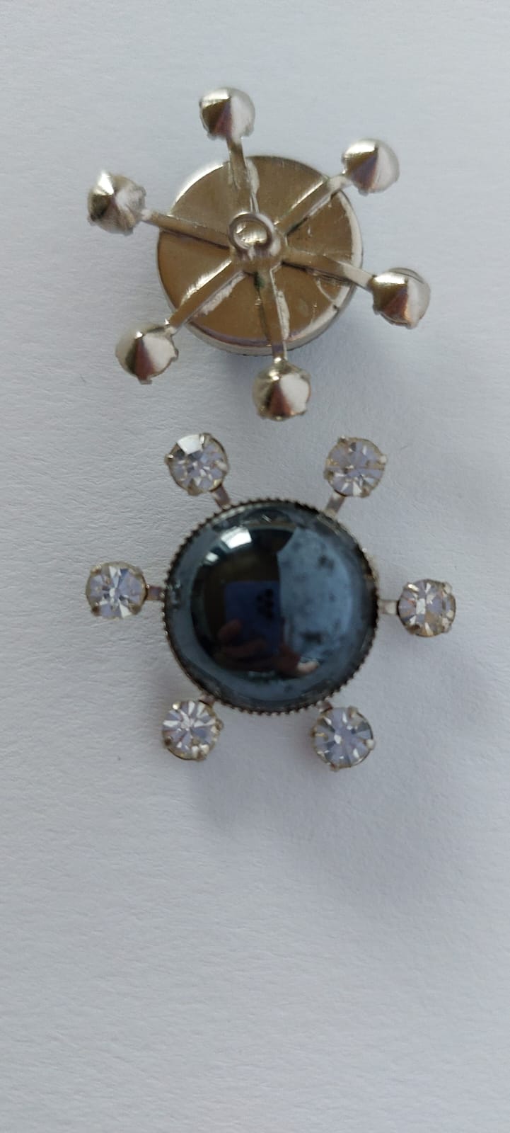 4030 Knöpfe mit Swarovski Kristallen und Swarovski Cabochon 25mm