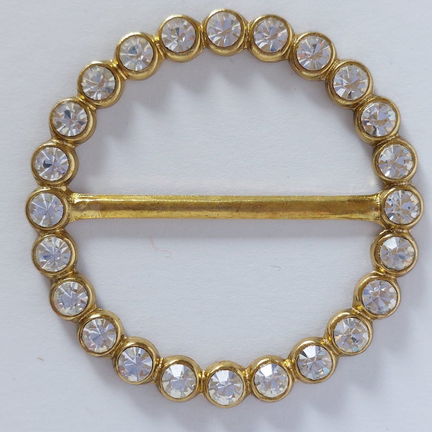 2040 Goldene Gürtelschnalle mit Swarovski Kristallen 54mm