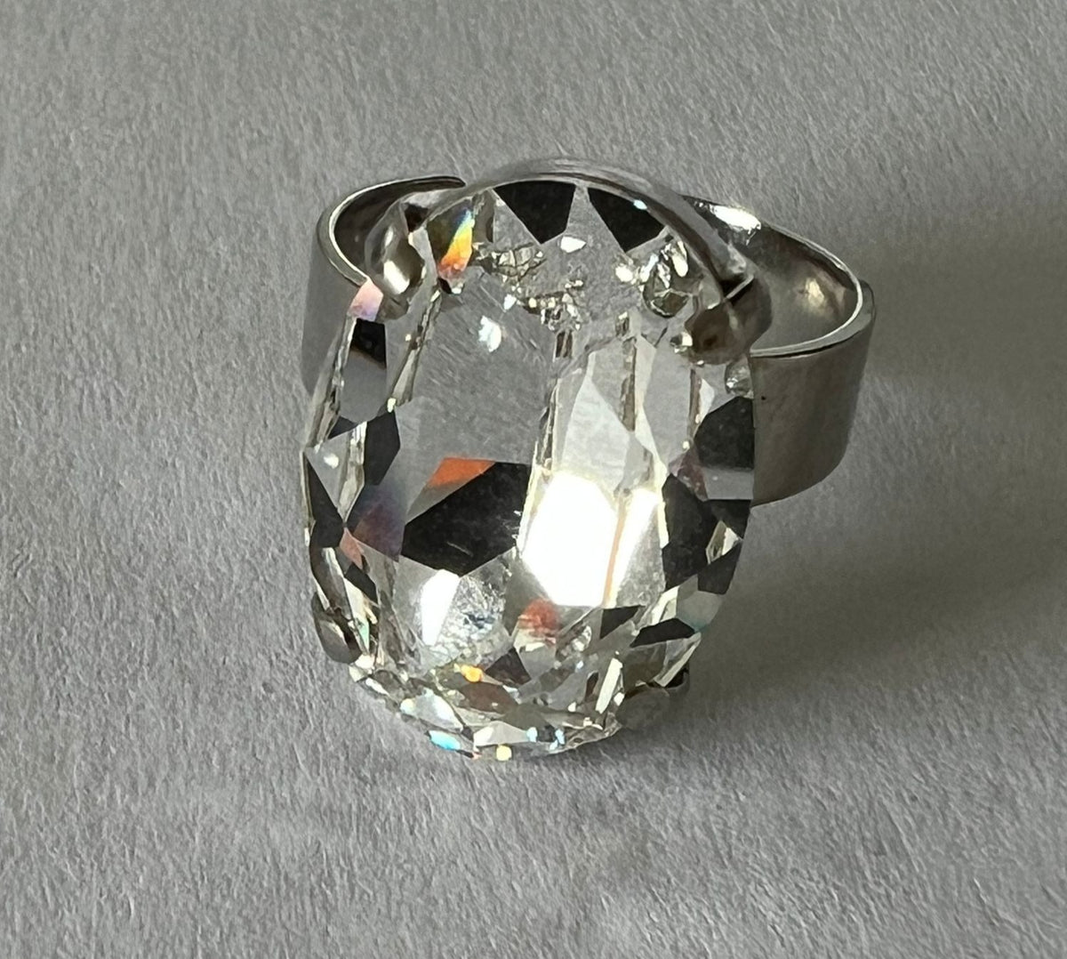 9743 Vintage Swarovski Kristallen Ring 17mm