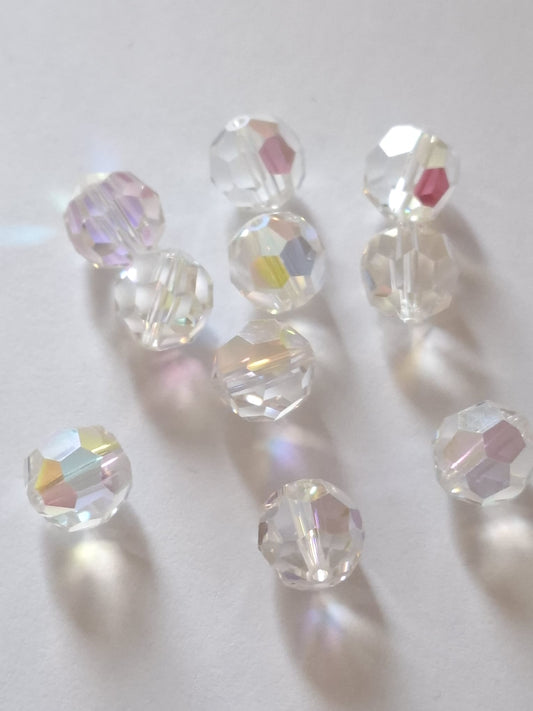 Swarovski® Beads Vintage Facet Crystal Aurore Boreale 10mm
