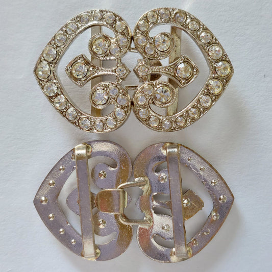 2070 Silberne Gürtelschnalle 40x23mm