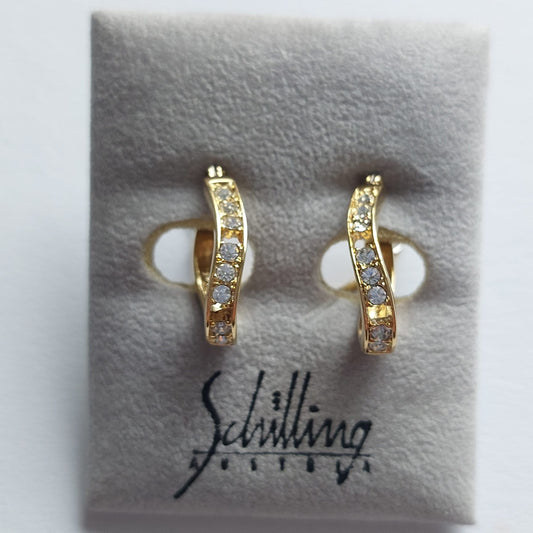 Original Vintage Schilling Ohrringe 21mm