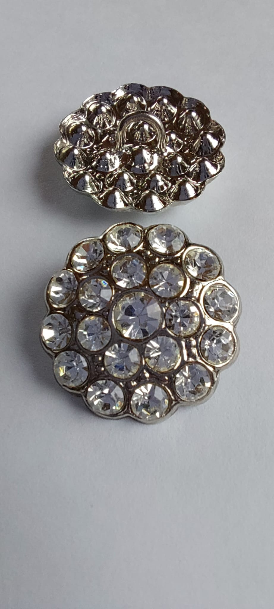 4012 Knöpfe mit Swarovski Kristallen 17mm