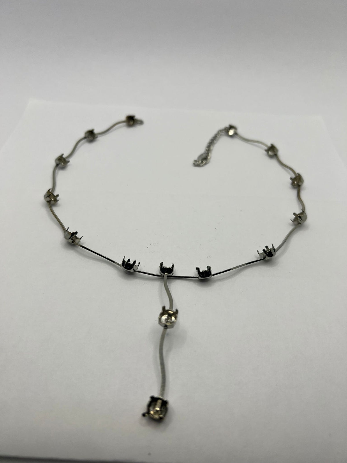 6376 Vintage Leerer DIY Collier zum Befüllen mit Swarovski Kristallen 37cm