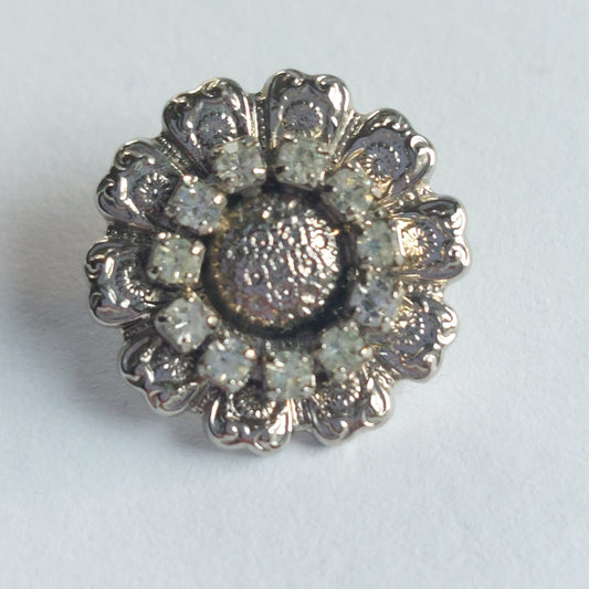 4047 Knopfe mit Swarovski Kristallen 22mm