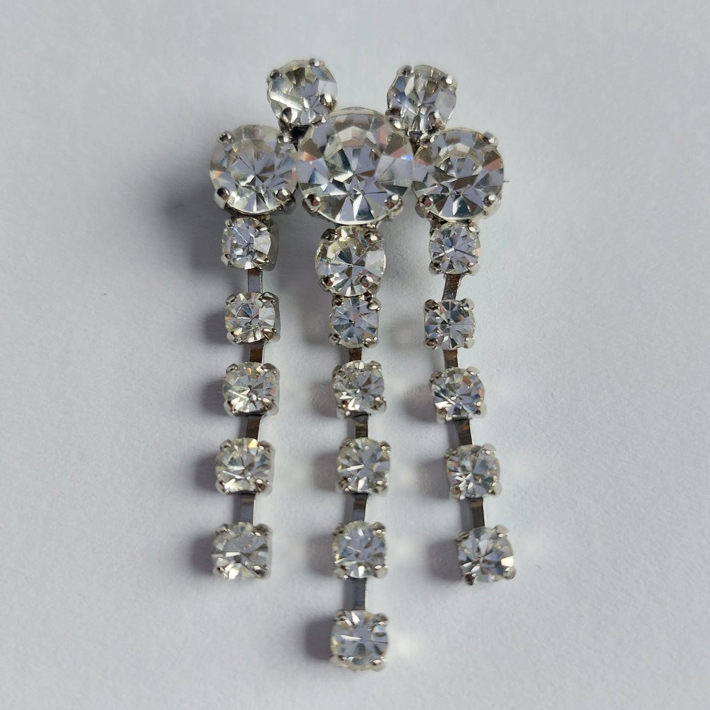 8098 Vintage Brosche mit Swarovski Kristallen 50x25mm