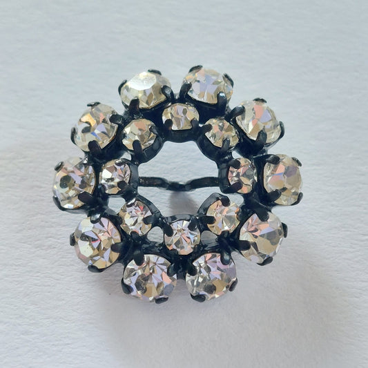 4201 Knopfe mit Swarovski Kristallen 25mm