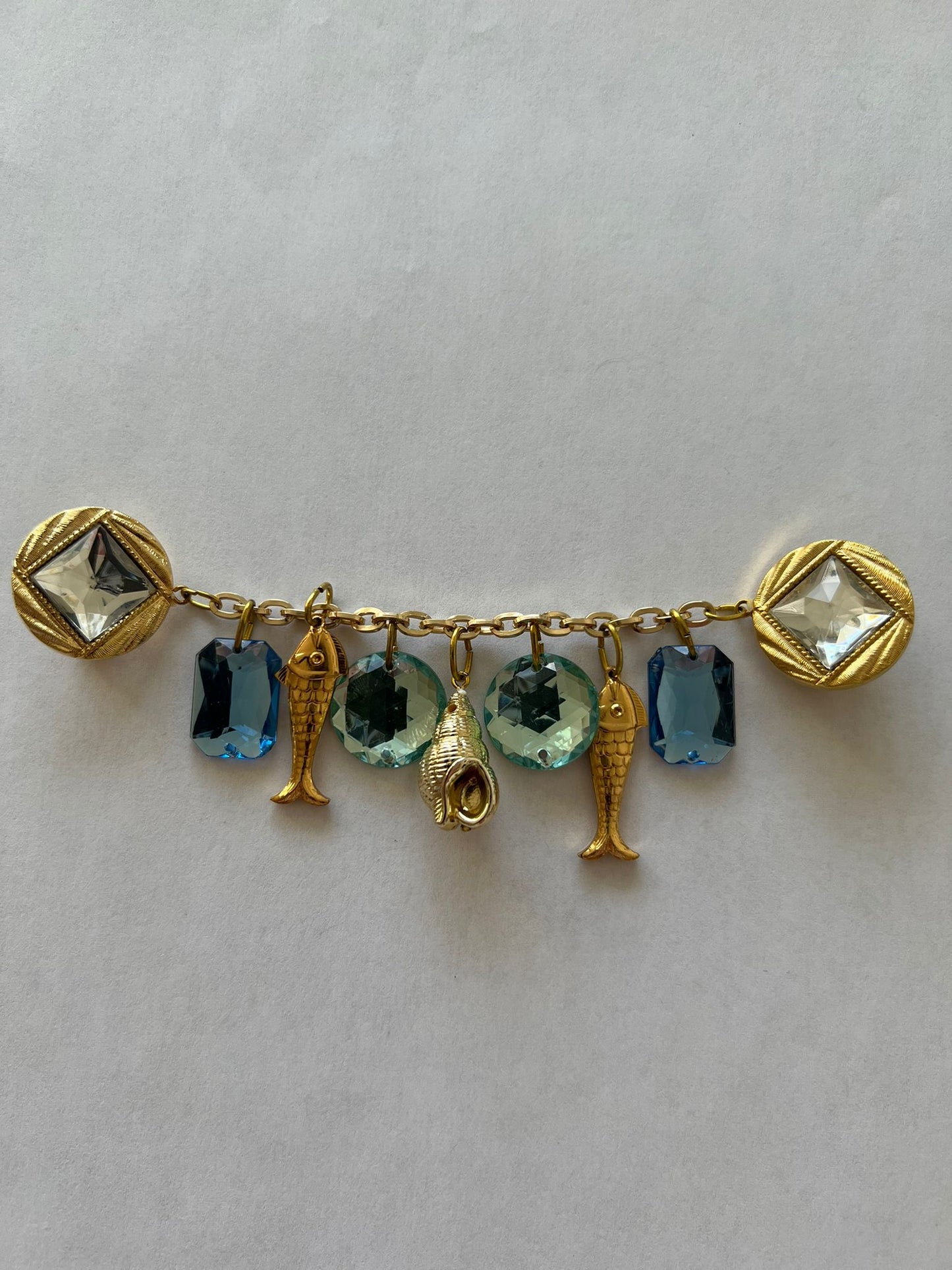 1501 Vintage Swarovski Kristallen Charivari Trachtenschmuck 140mm