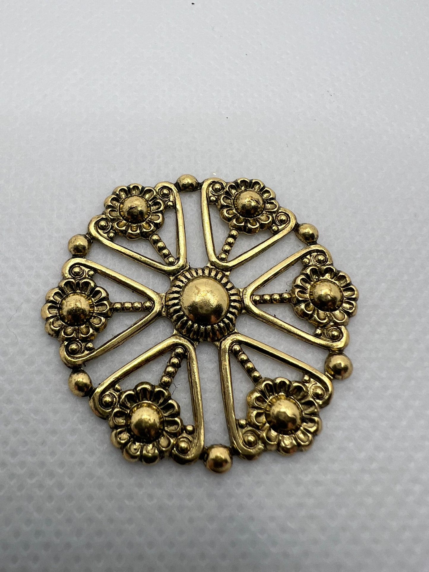 5877 Vintage Rhodium Filigren Schmuckzubehör 35mm