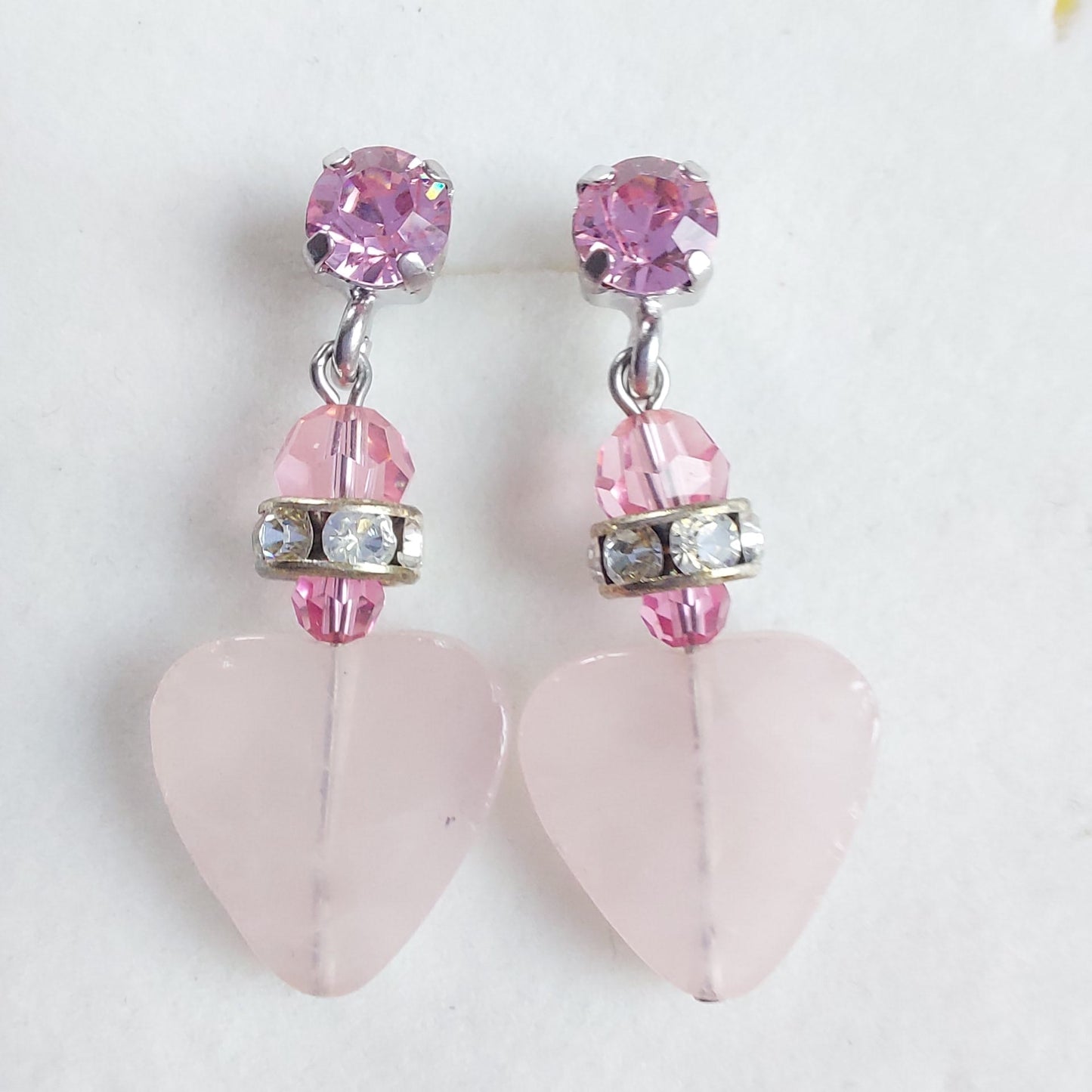 3529 Vintage-Ohrringe mit Swarovski Kristallen 37mm