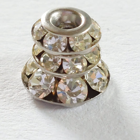 5138 Vintage Perle Zwischenteil Mit Swarovski Kristallen 9x7mm