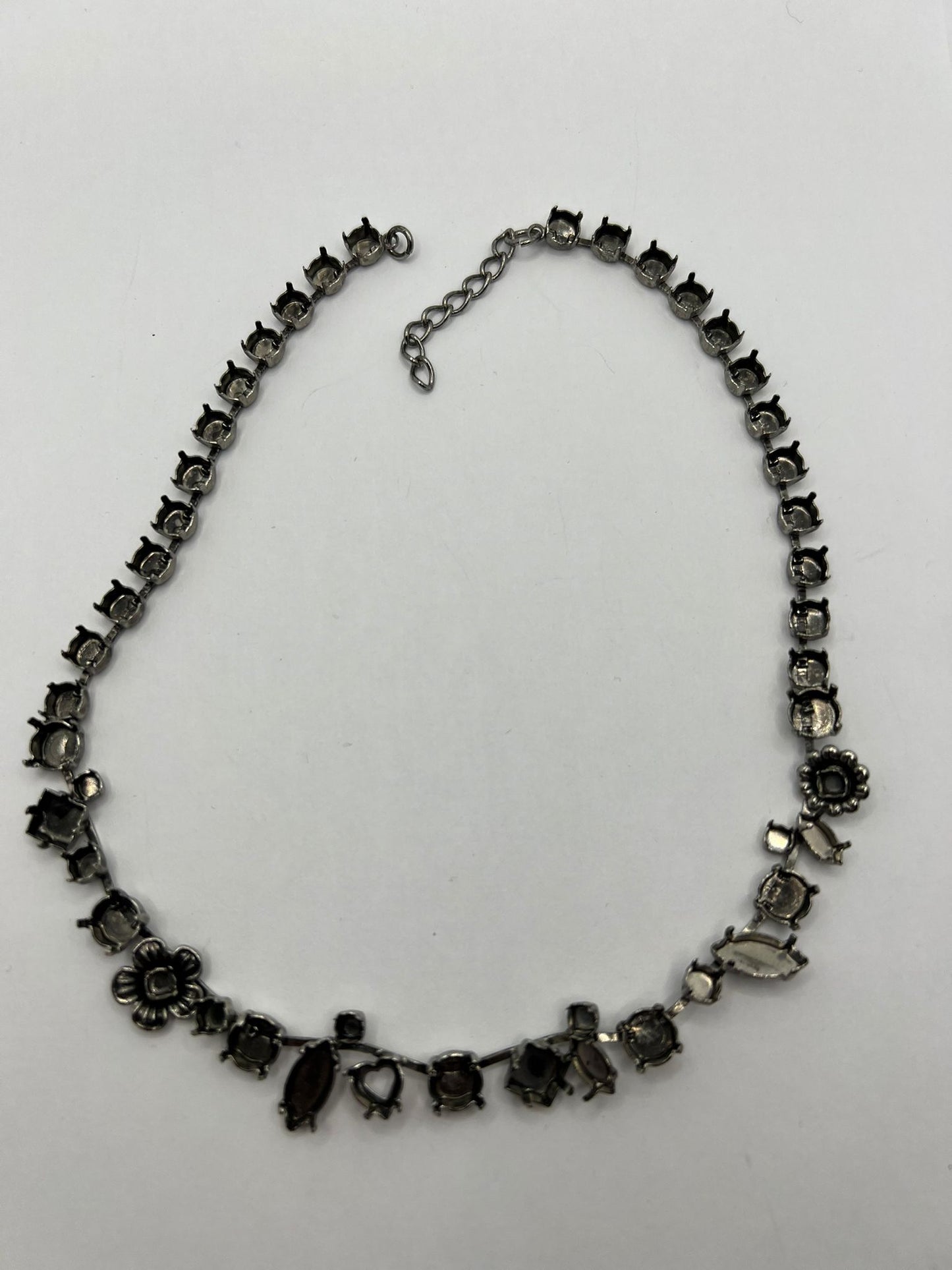 6493 Vintage leerer Kette zum Befüllen mit Swarovski Kristallen 38cm