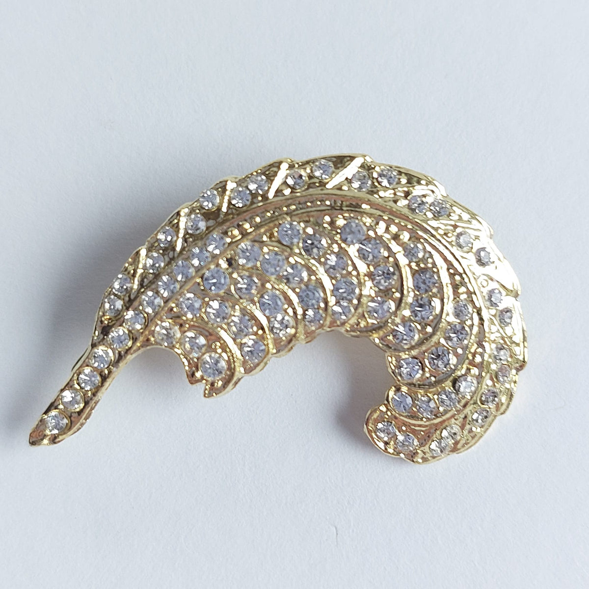 8065 Vintage Brosche mit Swarovski-Kristallen 35x20mm