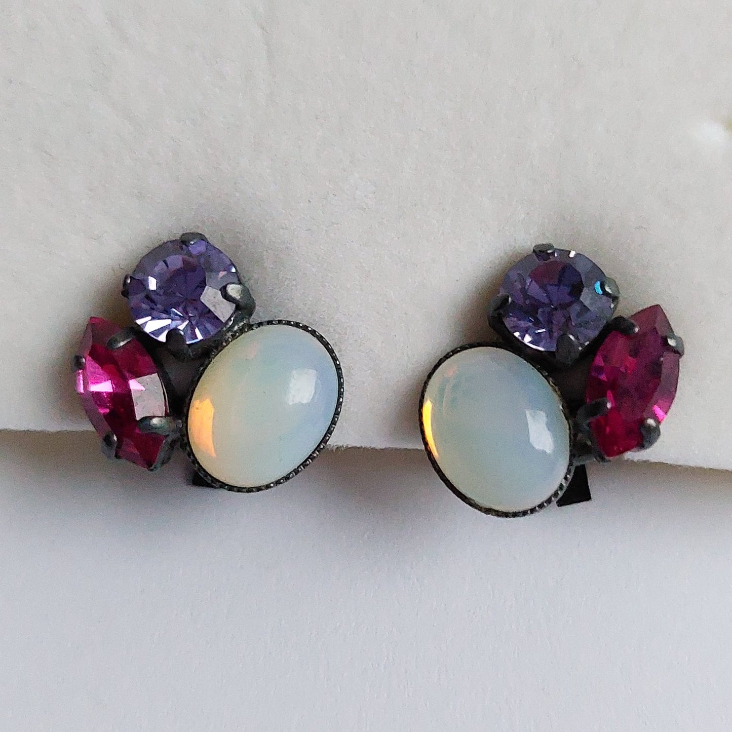 3143 Vintage Swarovski Kristallen Ohrringe 15mm